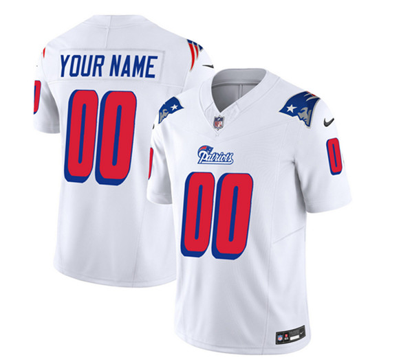 Men & Women & Youth New England Patriots Active Player Custom White 2023 F.U.S.E. Throwback Limited Football Stitched Jersey